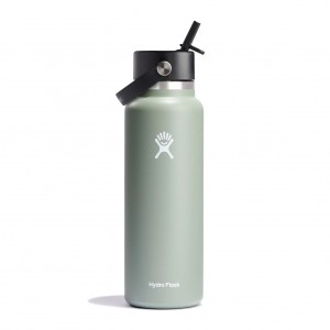 Agave Hydro Flask 40 oz Wide Mouth with Flex Straw Cap | MDLBFPR-58