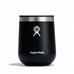 Black Hydro Flask 10 oz Wine Tumbler | HVUABIP-92