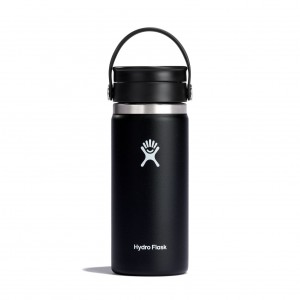 Black Hydro Flask 16 oz Coffee with Flex Sip™ Lid | UYPZLJF-59