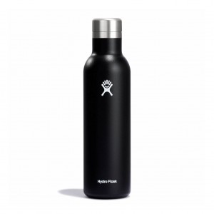 Black Hydro Flask 25 oz Wine Bottle | NWDQTXO-68