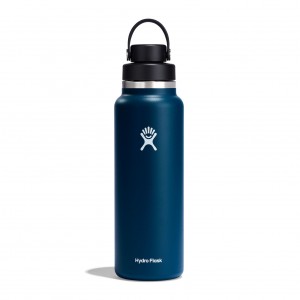 Indigo Hydro Flask 40 oz Wide Mouth with Flex Chug Cap | NKSGBOE-83