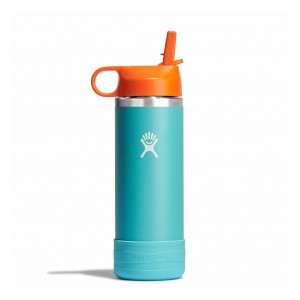 Seaspray Hydro Flask 18 oz Kids Wide Mouth w/ Straw Cap | RBMWQZV-64