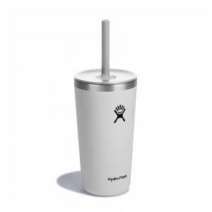 White Hydro Flask 20 oz All Around™ Tumbler with Straw Lid | QKNMSHA-62