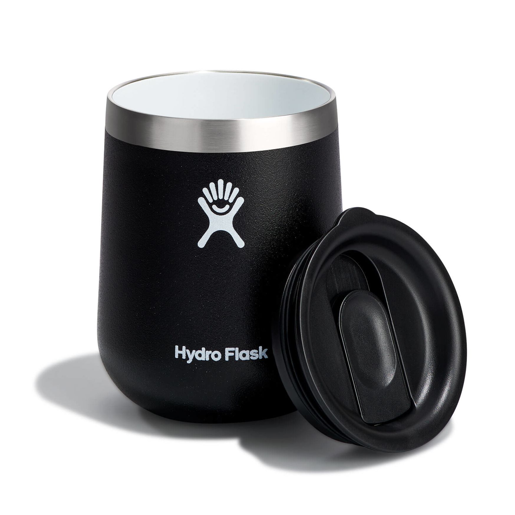 Black Hydro Flask 10 oz Wine Tumbler | HVUABIP-92