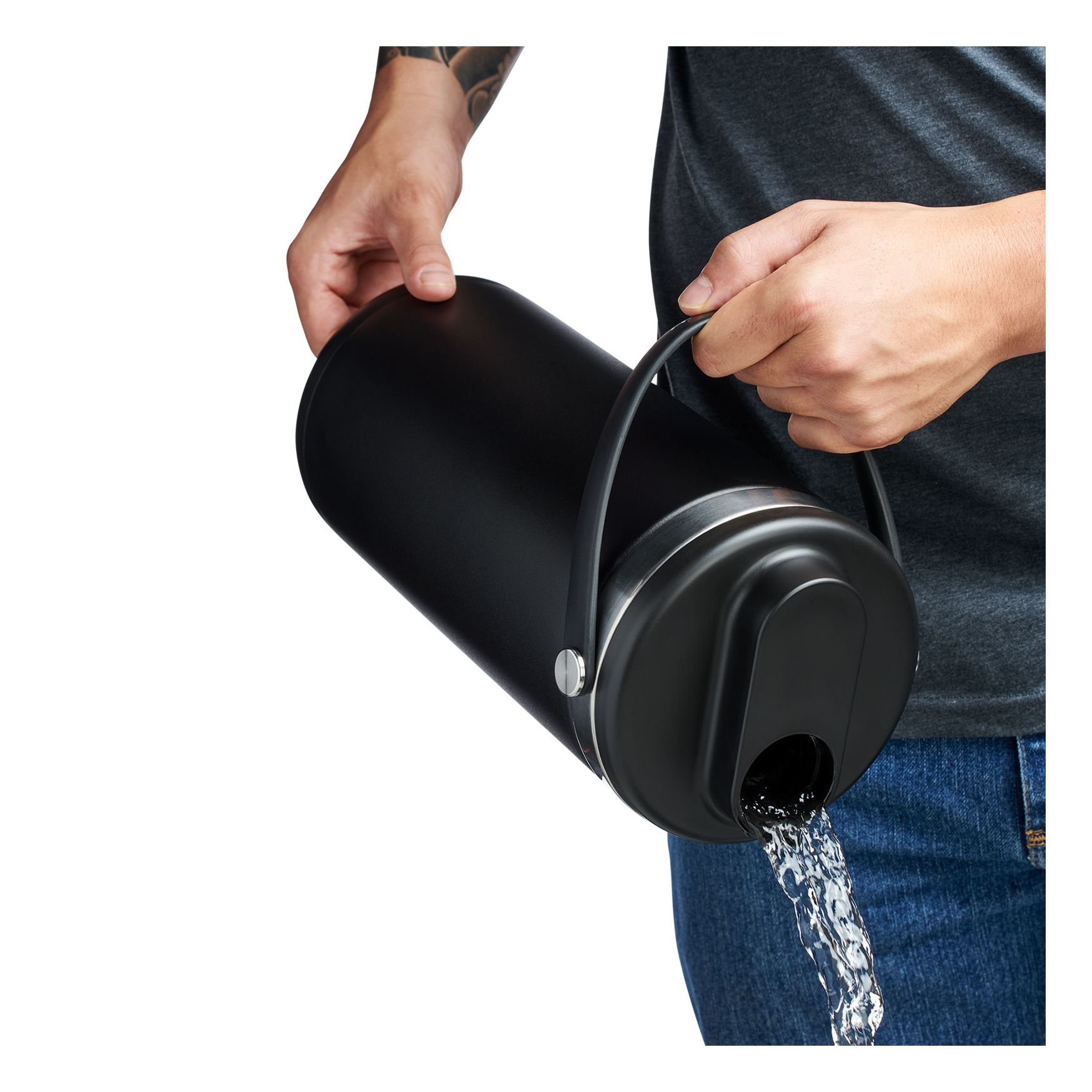 Black Hydro Flask 128 oz Oasis | SFXACIH-73