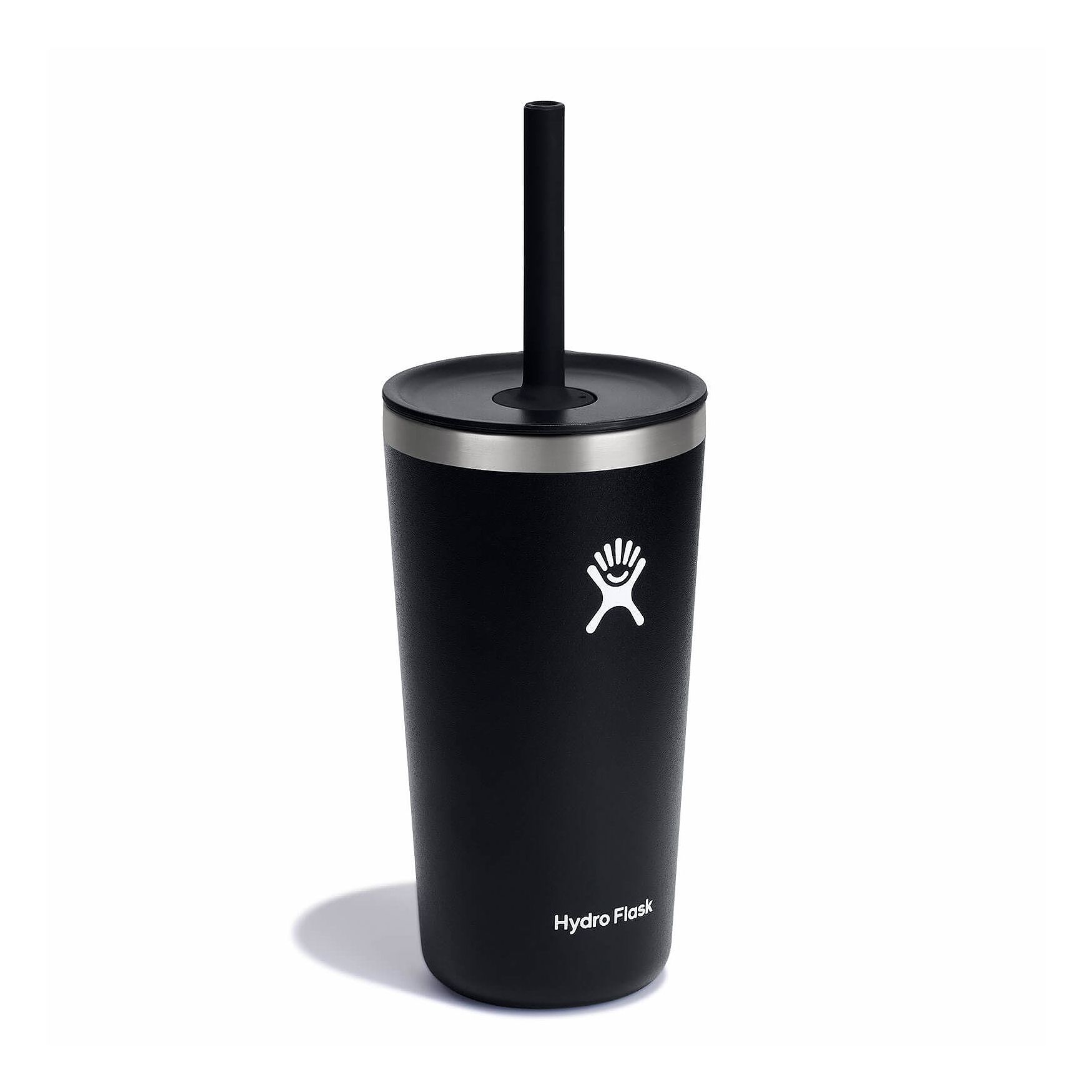 Black Hydro Flask 20 oz All Around™ Tumbler with Straw Lid | TKJHFDR-96