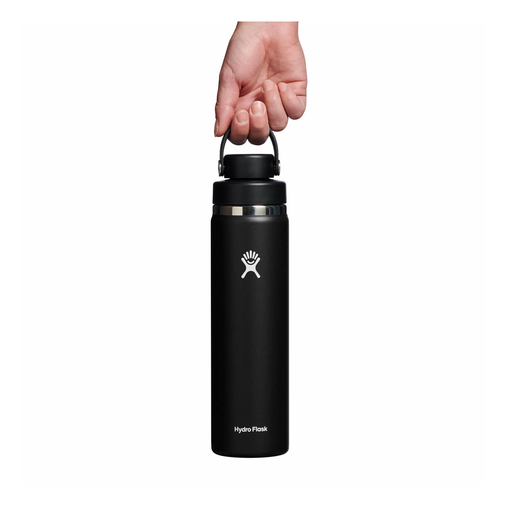 Black Hydro Flask 24 oz Wide Mouth with Flex Chug Cap | EMXPVTI-90