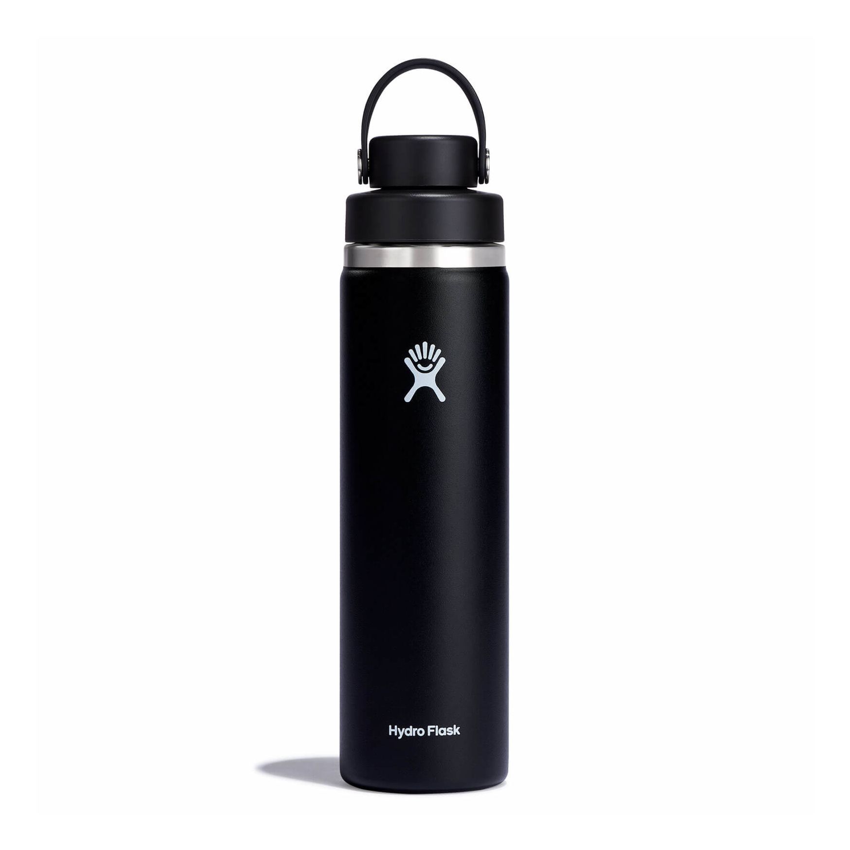 Black Hydro Flask 24 oz Wide Mouth with Flex Chug Cap | EMXPVTI-90