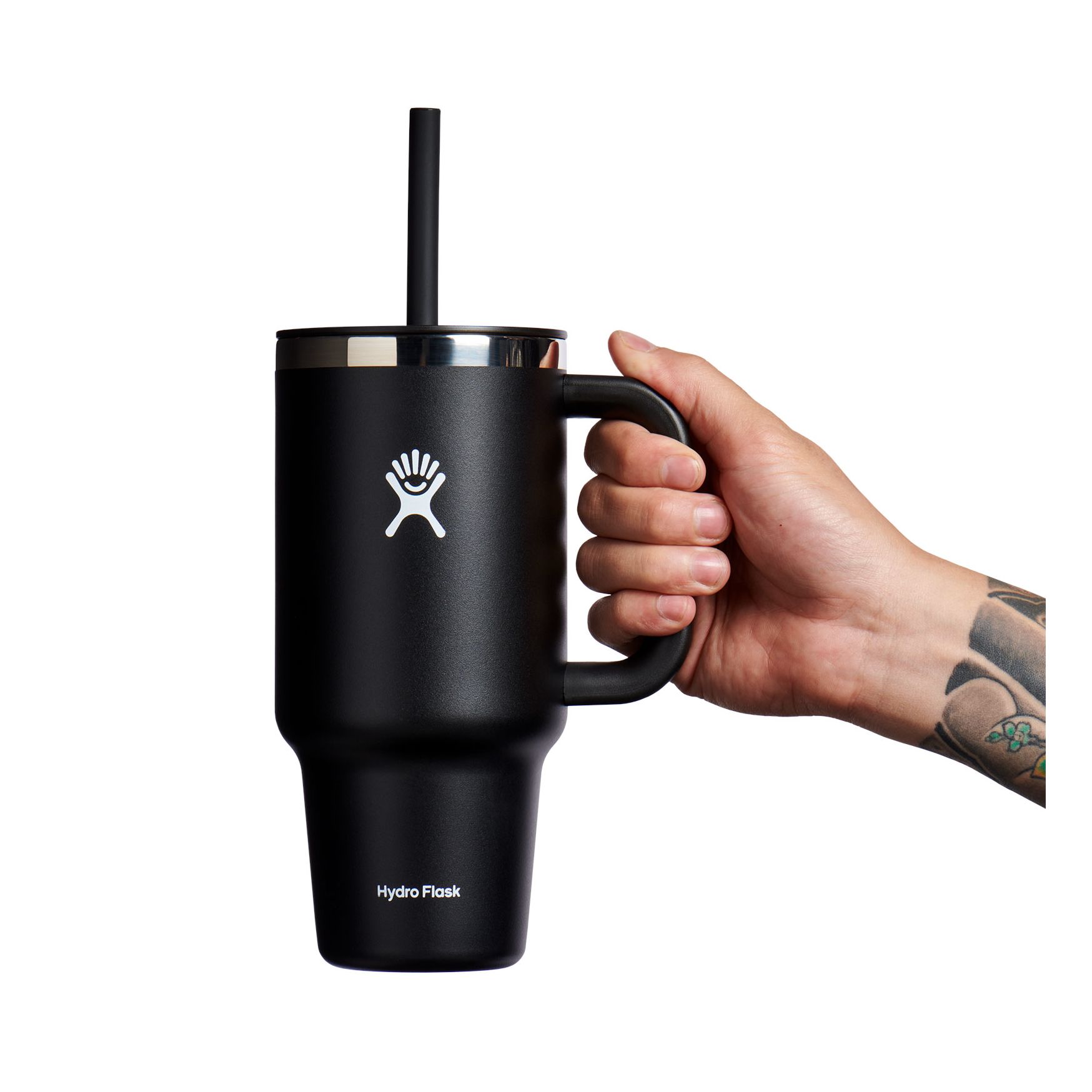 Black Hydro Flask 32 oz All Around™ Travel Tumbler | WGZVBPE-13