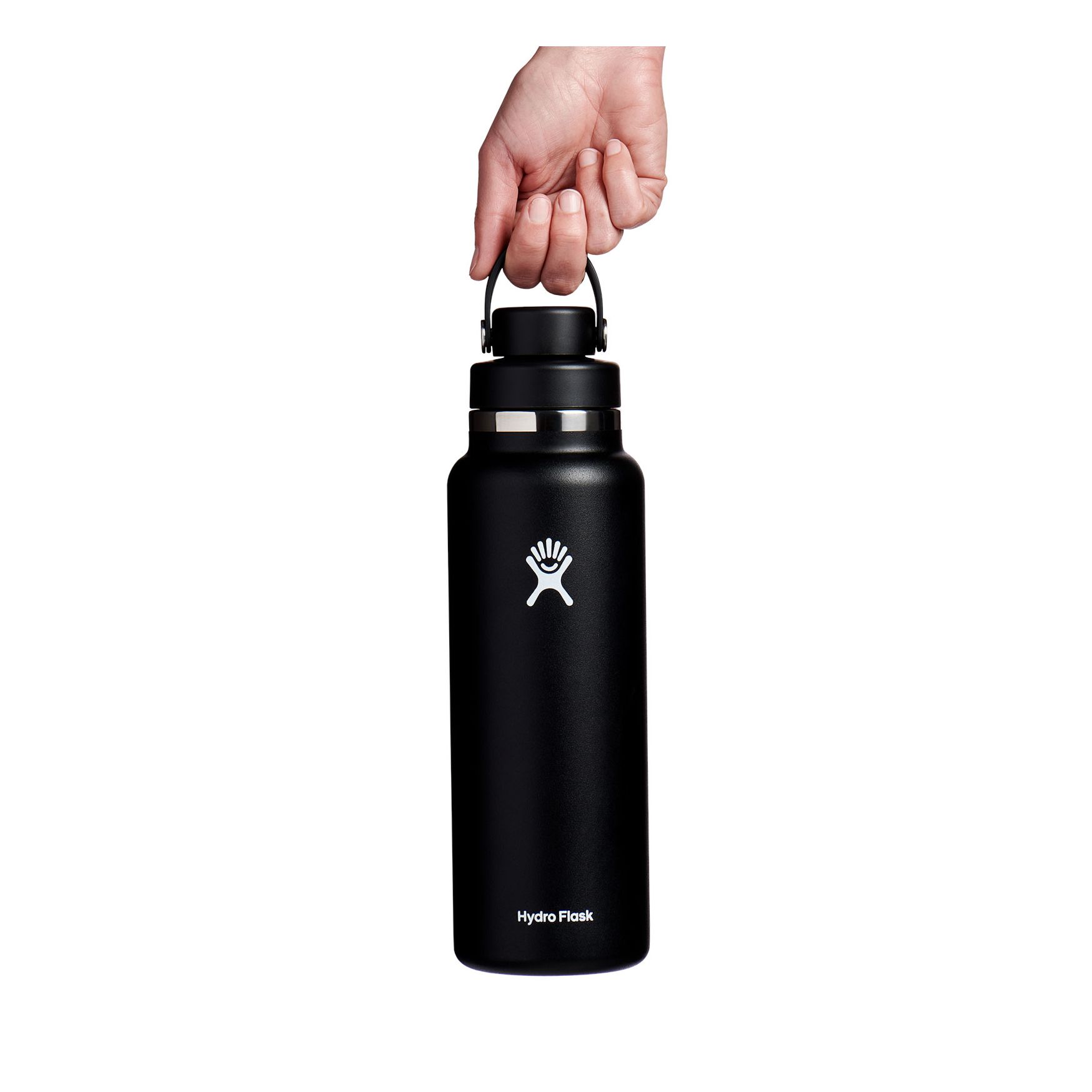 Black Hydro Flask 40 oz Wide Mouth with Flex Chug Cap | QTPROVX-72