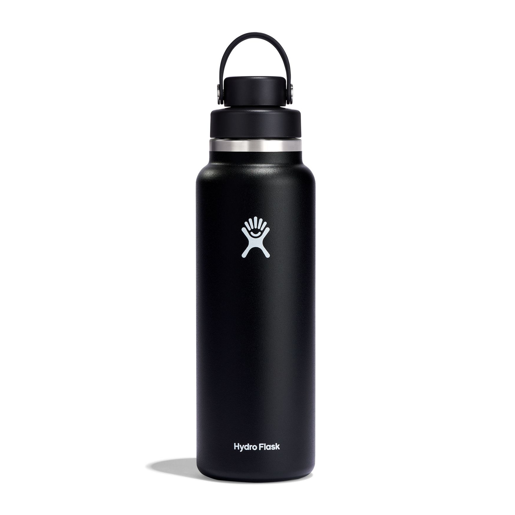 Black Hydro Flask 40 oz Wide Mouth with Flex Chug Cap | QTPROVX-72