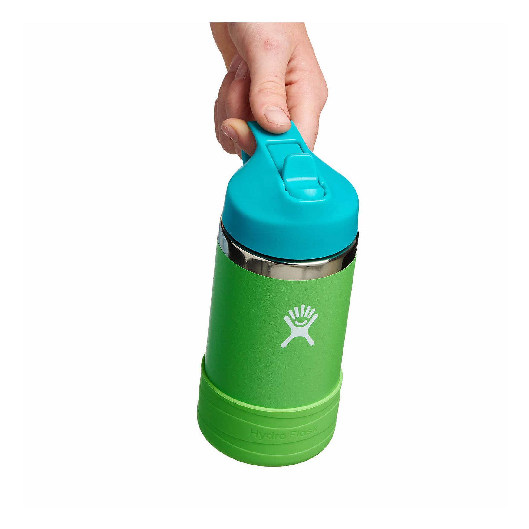 Grass Hydro Flask 12 oz Kids Wide Mouth w/ Straw Cap | AONHIEF-98