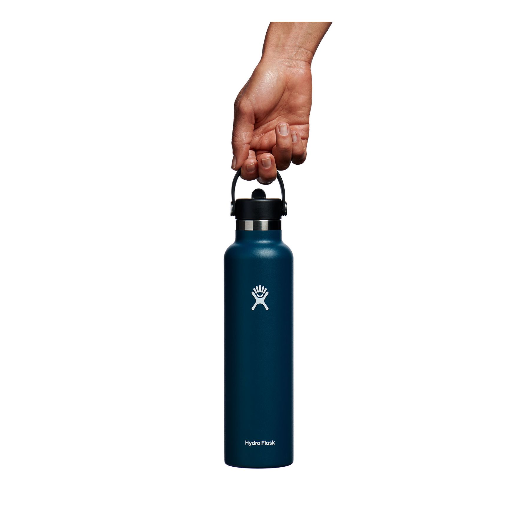 Indigo Hydro Flask 24 oz Standard Mouth with Flex Straw Cap | ZEIOGMR-84