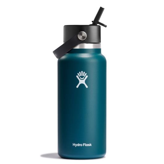 Jade Hydro Flask 32 oz Wide Mouth with Flex Straw Cap | STXZIFQ-42