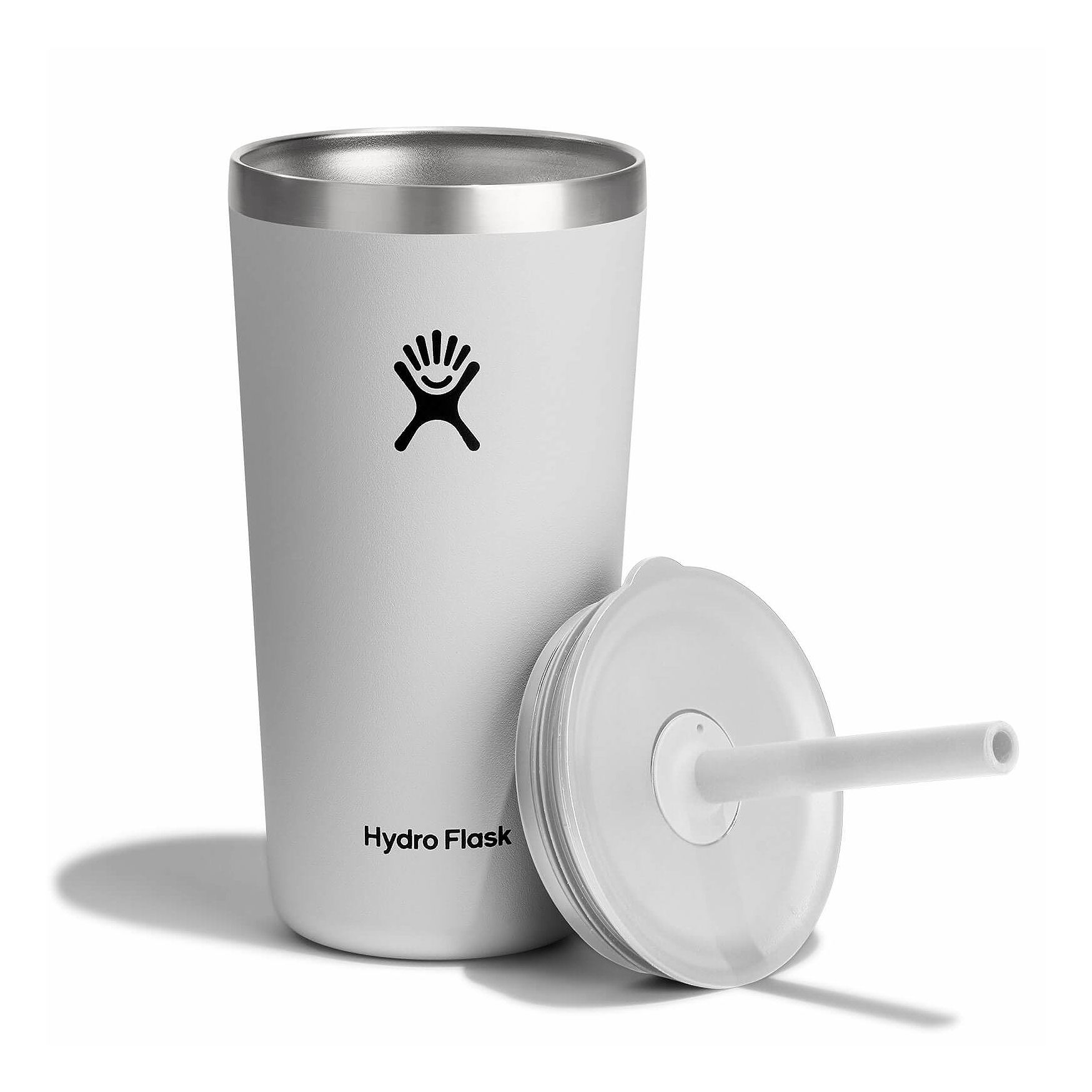 White Hydro Flask 20 oz All Around™ Tumbler with Straw Lid | QKNMSHA-62