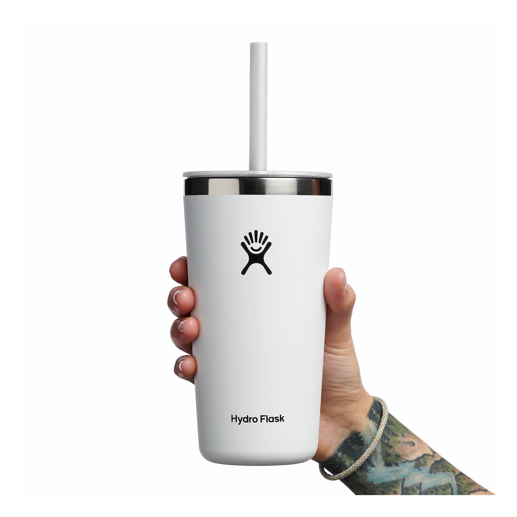 White Hydro Flask 20 oz All Around™ Tumbler with Straw Lid | QKNMSHA-62