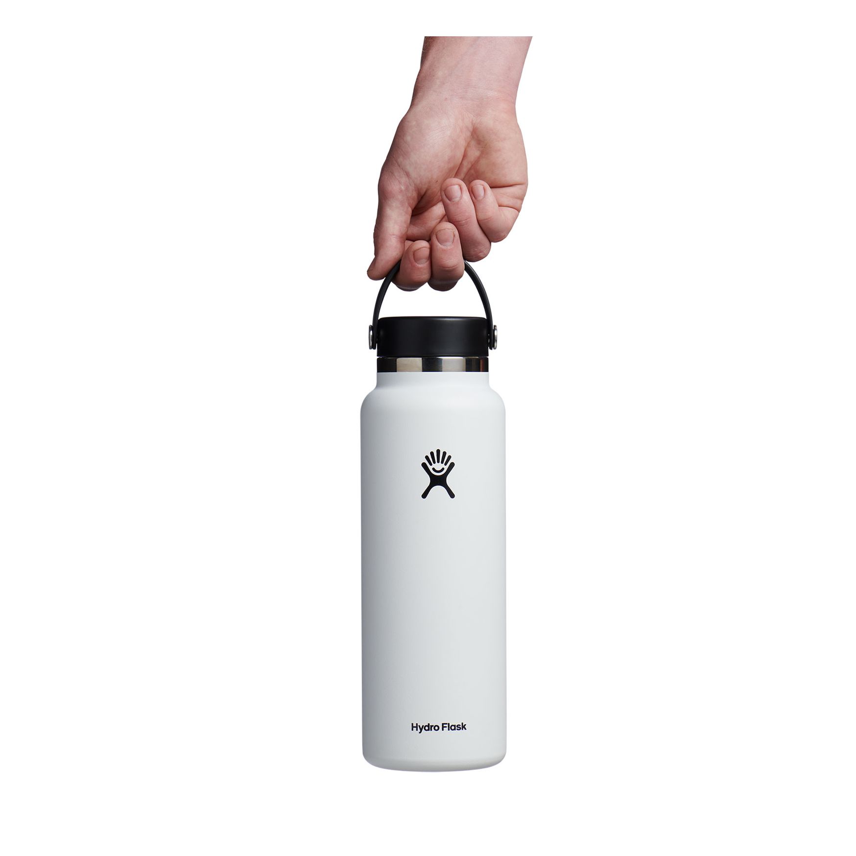 White Hydro Flask 20 oz Wide Mouth | XJIHUAV-74