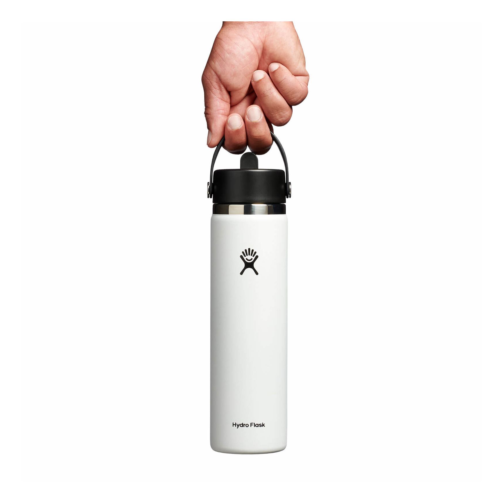 White Hydro Flask 24 oz Wide Mouth with Flex Straw Cap | ICANJHB-45