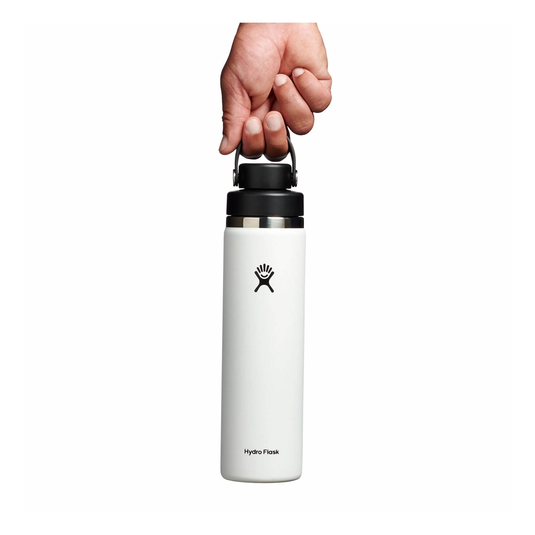 White Hydro Flask 24 oz Wide Mouth with Flex Chug Cap | BCIONJT-46