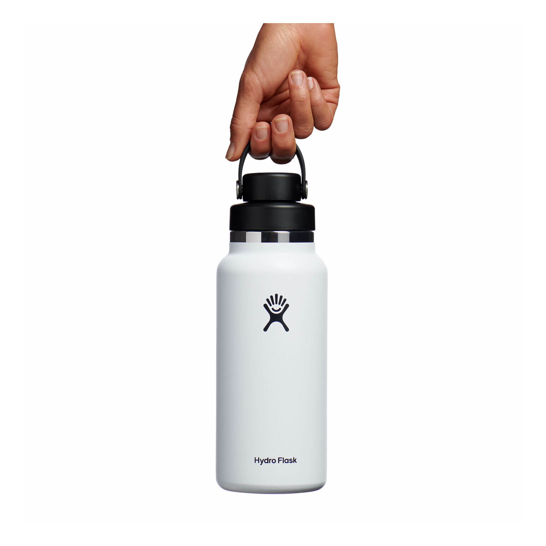 White Hydro Flask 32 oz Wide Mouth with Flex Chug Cap | DJTLAYQ-03